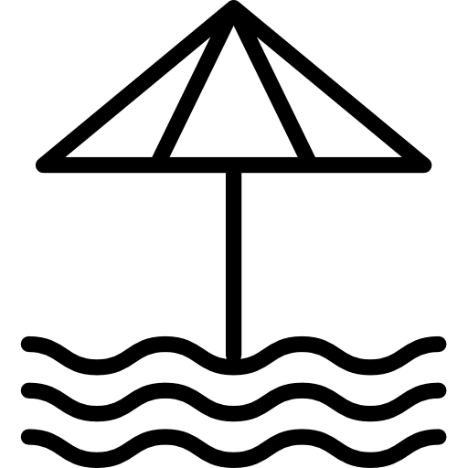 Sun umbrella icon